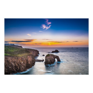 Poster Terres Fin coucher de soleil Enneys Dodnan Chevali