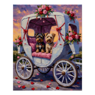Poster Terrier Australien Saint-Valentin 