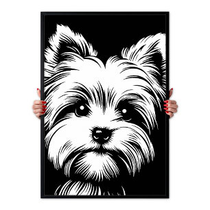 Poster Térrier du Yorkshire "Yorkie" esthétique chic Art 