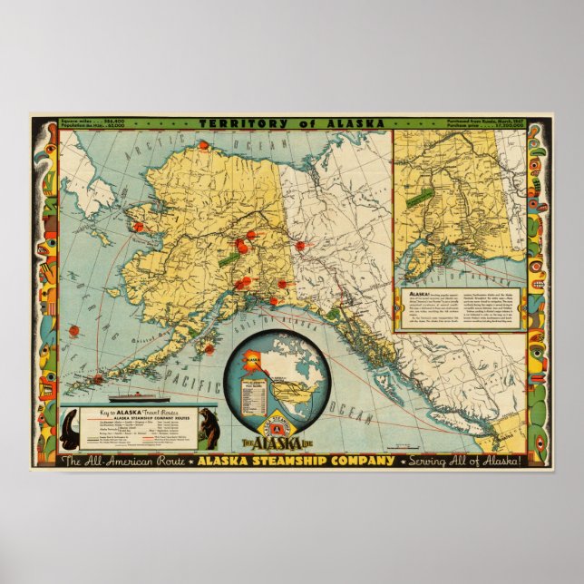 Poster Territoire de l'Alaska (Devant)