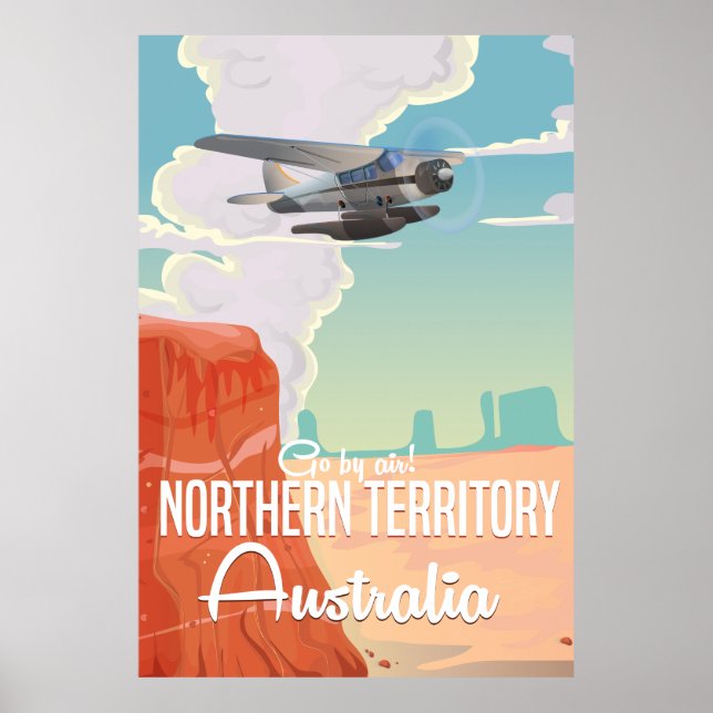 Poster territoire du nord Australie dessin animé de voyag (Devant)