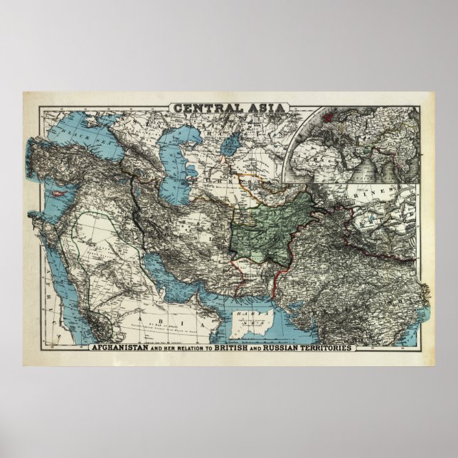 Poster Territoires britannique et russe d'Afghanistan (Devant)