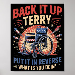 Poster Terry Recule Mets En Marche Arrière Drôle 4 Juille