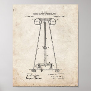 Poster Tesla Apparatus For Transmitting Electrical Energy