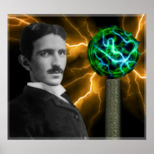 Poster TESLA COIL et NIKOLA TESLA