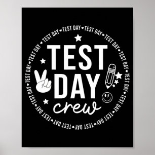 Poster Test Day Crew Funny Test Teacher School