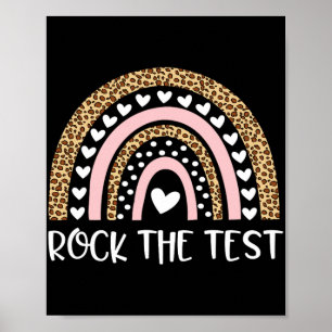 Poster Test Day Rock L'enseignant de test Rainbow Leopard
