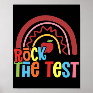 Poster Test Day Rock L'Enseignant Test Rainbow Test