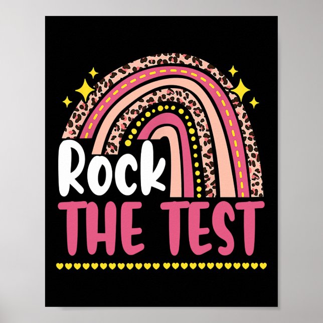 Poster Test Day Rock The Test Teacher Test Day (Devant)