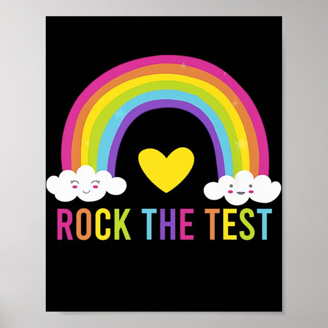 Poster Test Day Rock The Test Teacher Test Day (Devant)