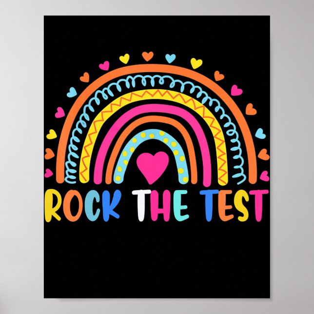 Poster Test Day Rock The Test Teacher Test Day (Devant)