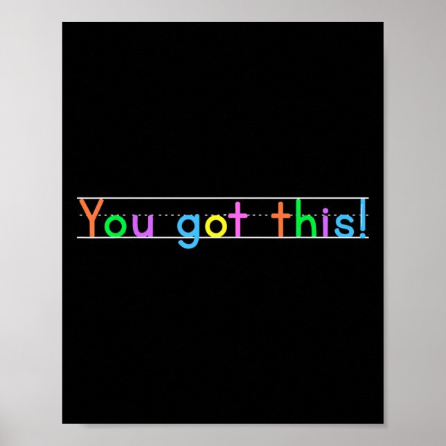 Poster Test Day You Got This! Motivational Teacher Studen (Devant)