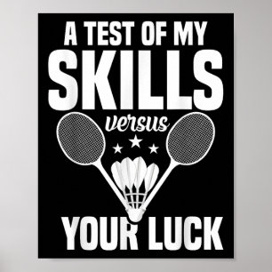 Poster Test de compétences de l'amateur de badminton Joue