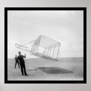 Poster Test de Glider Wilbur et Orville 1901