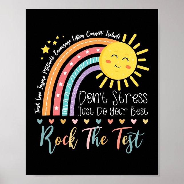 Poster test de jour rock test enseignant jour de test arc (Devant)