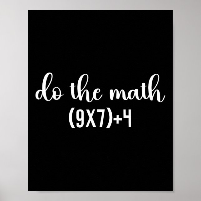 Poster Test de maths drôle faites le professeur de maths, (Devant)