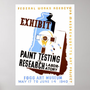 Poster Test de peinture pièce 1940 WPA