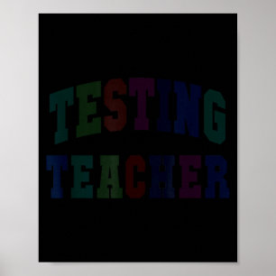 Poster Test d'humour enseignant mode test jour sur ela st