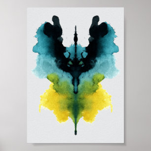 Poster Test Inkblot Rorschach. Ne me traite pas de fou