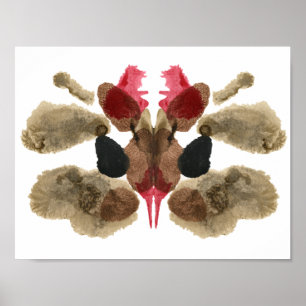 Poster Test Inkblot Rorschach. Ne me traite pas de fou