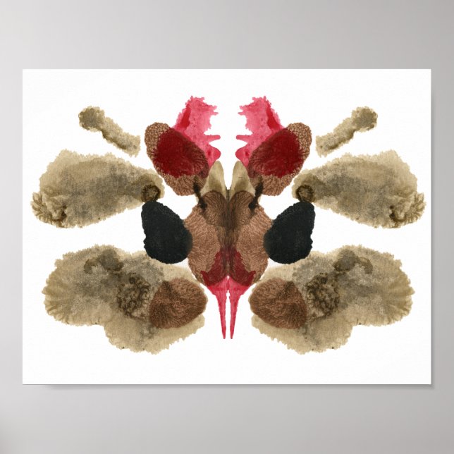 Poster Test Inkblot Rorschach. Ne me traite pas de fou (Devant)