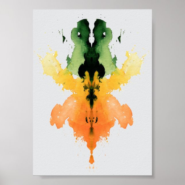 Poster Test Inkblot Rorschach. Ne me traite pas de fou (Devant)