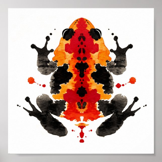 Poster Test Inkblot Rorschach. Ne me traite pas de fou (Devant)