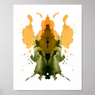 Poster Test Inkblot Rorschach. Ne me traite pas de fou