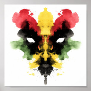 Poster Test Inkblot Rorschach. Ne me traite pas de fou