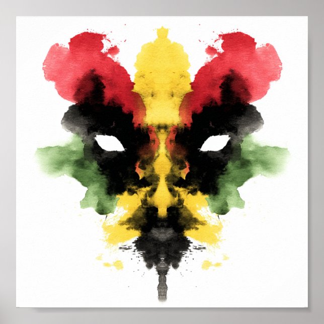 Poster Test Inkblot Rorschach. Ne me traite pas de fou (Devant)