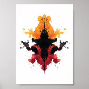 Poster Test Inkblot Rorschach. Ne me traite pas de fou