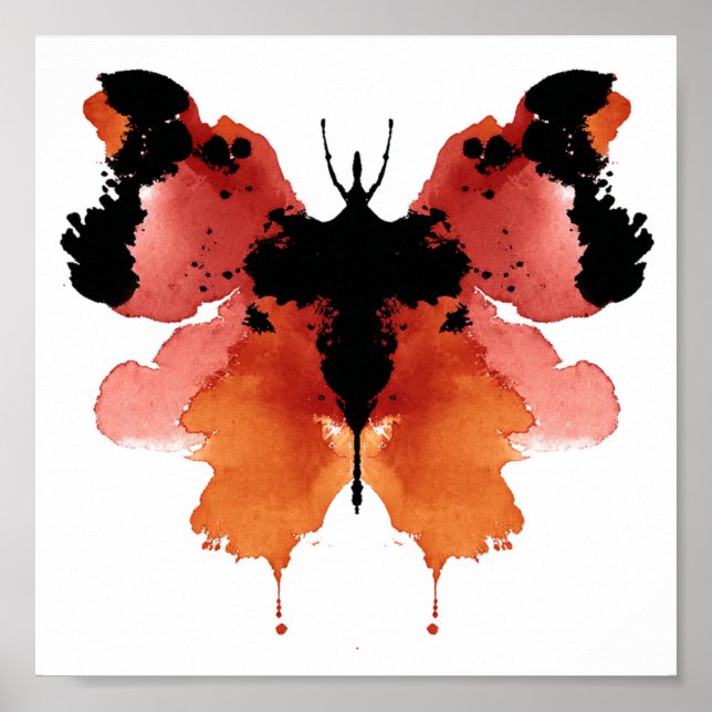 Poster Test Inkblot Rorschach. Ne me traite pas de fou (Devant)
