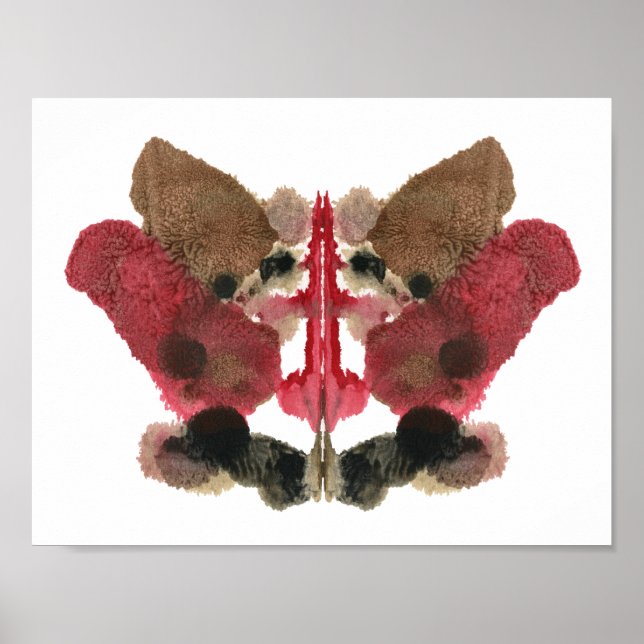 Poster Test Inkblot Rorschach. Ne me traite pas de fou (Devant)