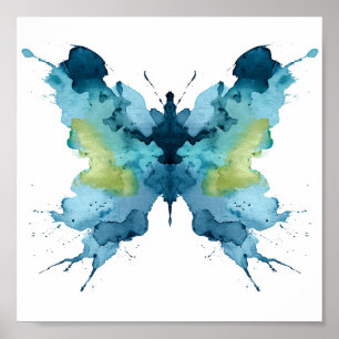 Poster Test Inkblot Rorschach. Ne me traite pas de fou