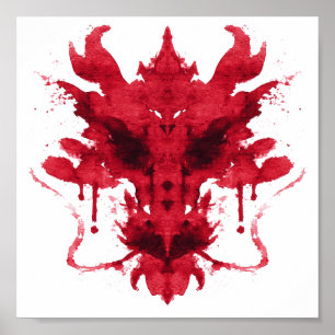 Poster Test Inkblot Rorschach. Ne me traite pas de fou
