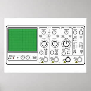 Poster Testeur de tension d'oscilloscope générique du pan