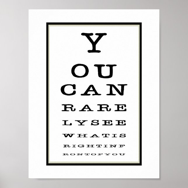 Poster Tests de la novelité amusante Typographie (Devant)