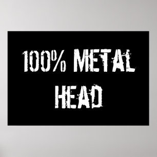 Poster Tête 100% métallique