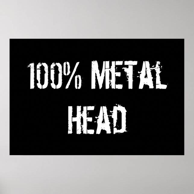Poster Tête 100% métallique (Devant)