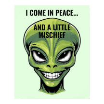 Tête Alien verte
