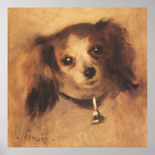 Poster Tête de chien par Pierre Renoir, Beaux-arts vintag