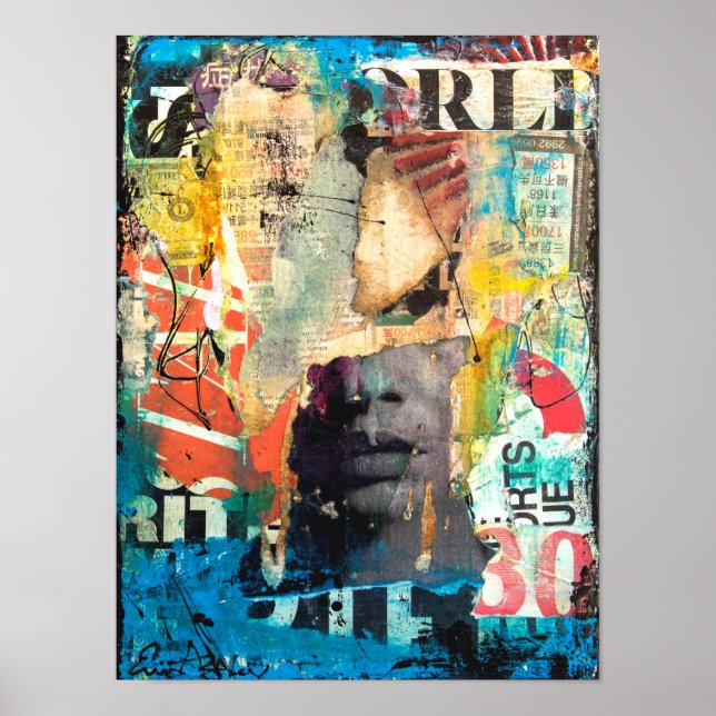 Poster Tête de collage (Devant)