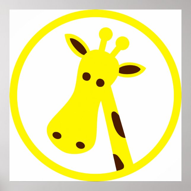 Poster Tête de girafe (Devant)