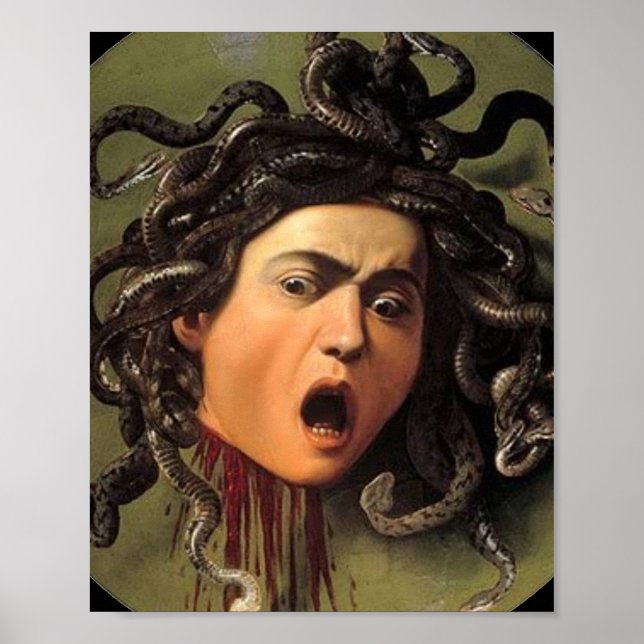 Poster Tête De La Méduse Par Caravaggio (Devant)