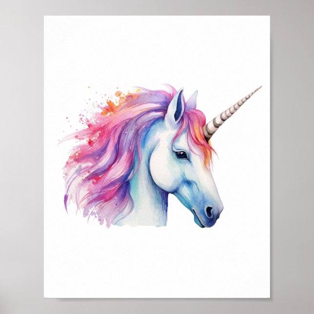 Poster Tête de licorne  (Devant)