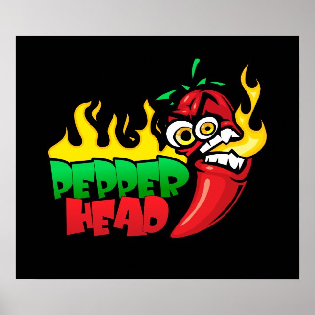 Poster Tête de poivre 24,95 $ Vector Art Wall (Devant)