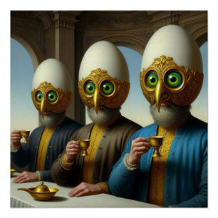 Poster Tête d'oeufs