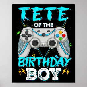 Poster Tete Du Jeu Vidéo De Correspondance Du Garçon D'an