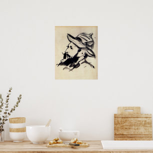 Poster Tête d'un homme par Claude Monet,
