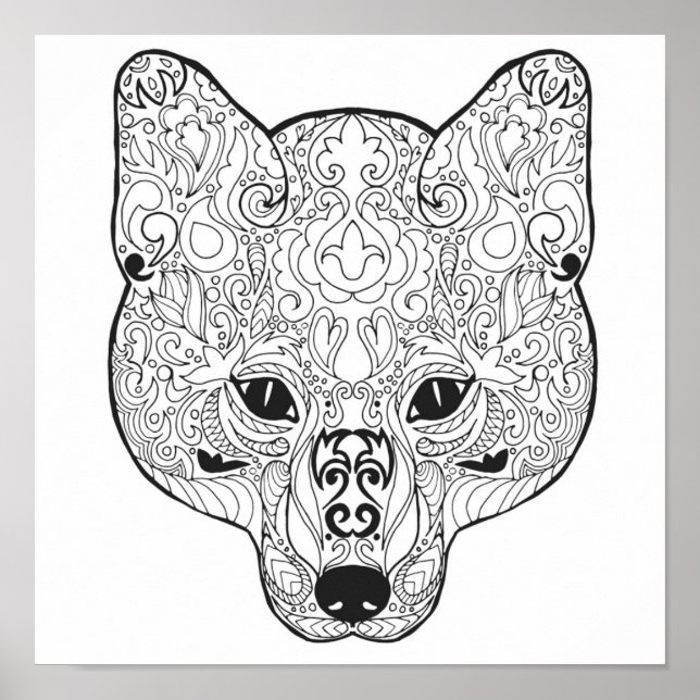 Poster Tête Fox 2 inspirée (Devant)
